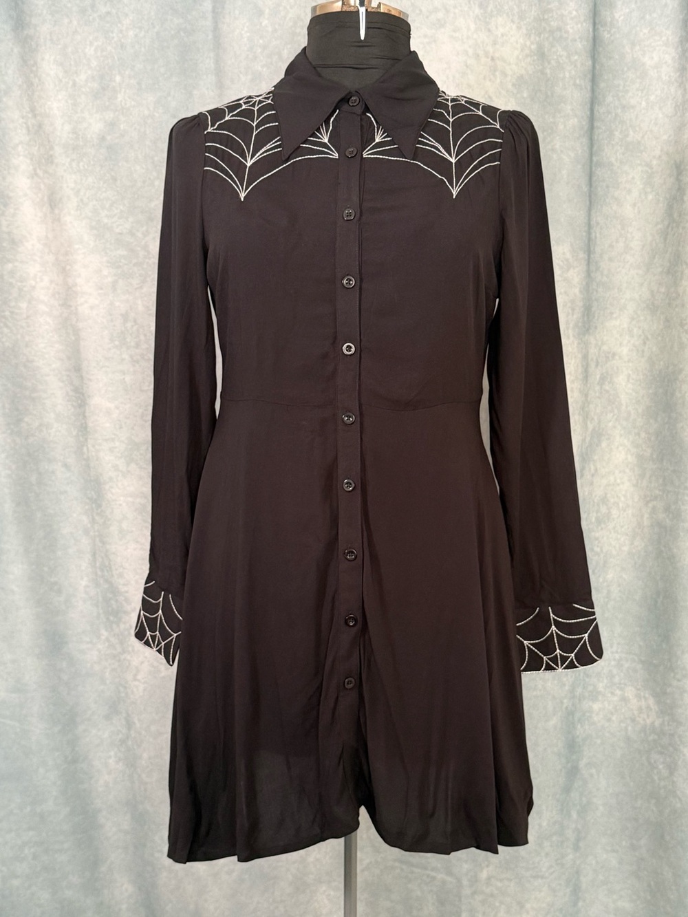 Killstar NEW! Spider Swing Button Down Dress size XL